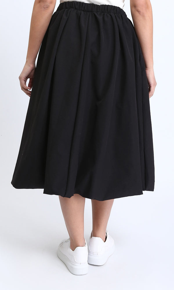 R208164 - Slip On Fashionable Balloon Skirt - Black