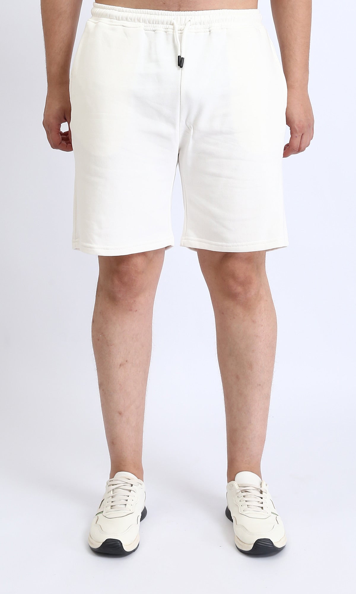 Elastic Waist with Drawstring Shorts - Off-White