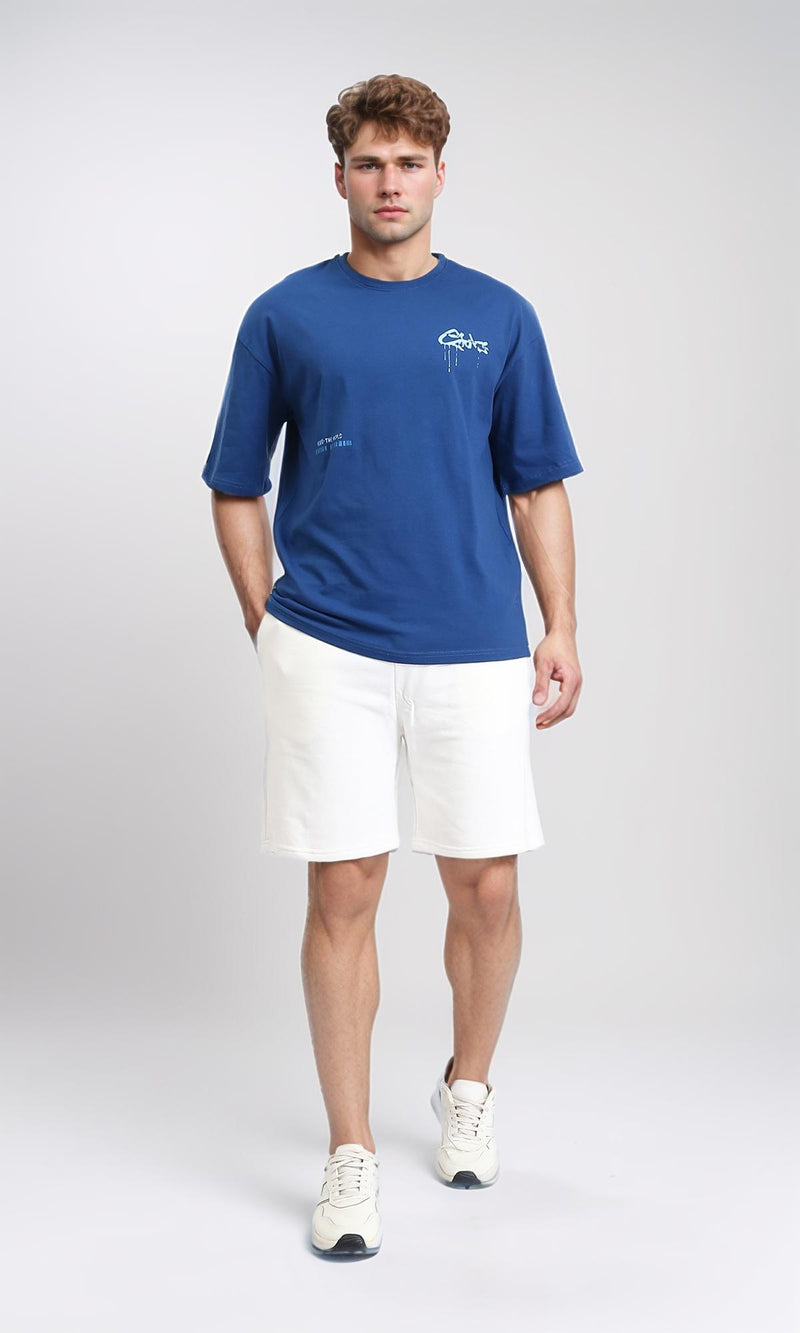 R208171 - Elastic Waist with Drawstring Shorts - Off-White