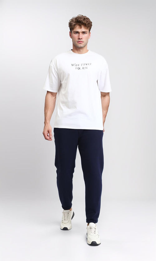 R208173 - Slip On Pants with Side Pockets - Navy Blue