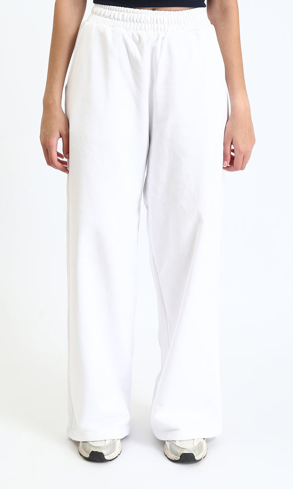 R208179 - Wide Leg Comfy Cotton Pants - White