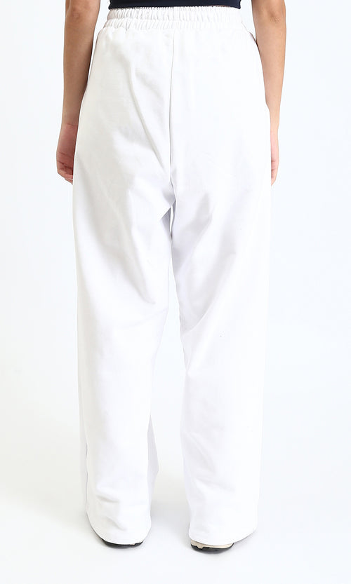 R208179 - Wide Leg Comfy Cotton Pants - White