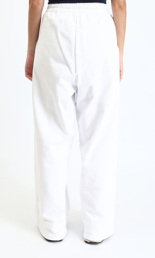 R208179 - Wide Leg Comfy Cotton Pants - White