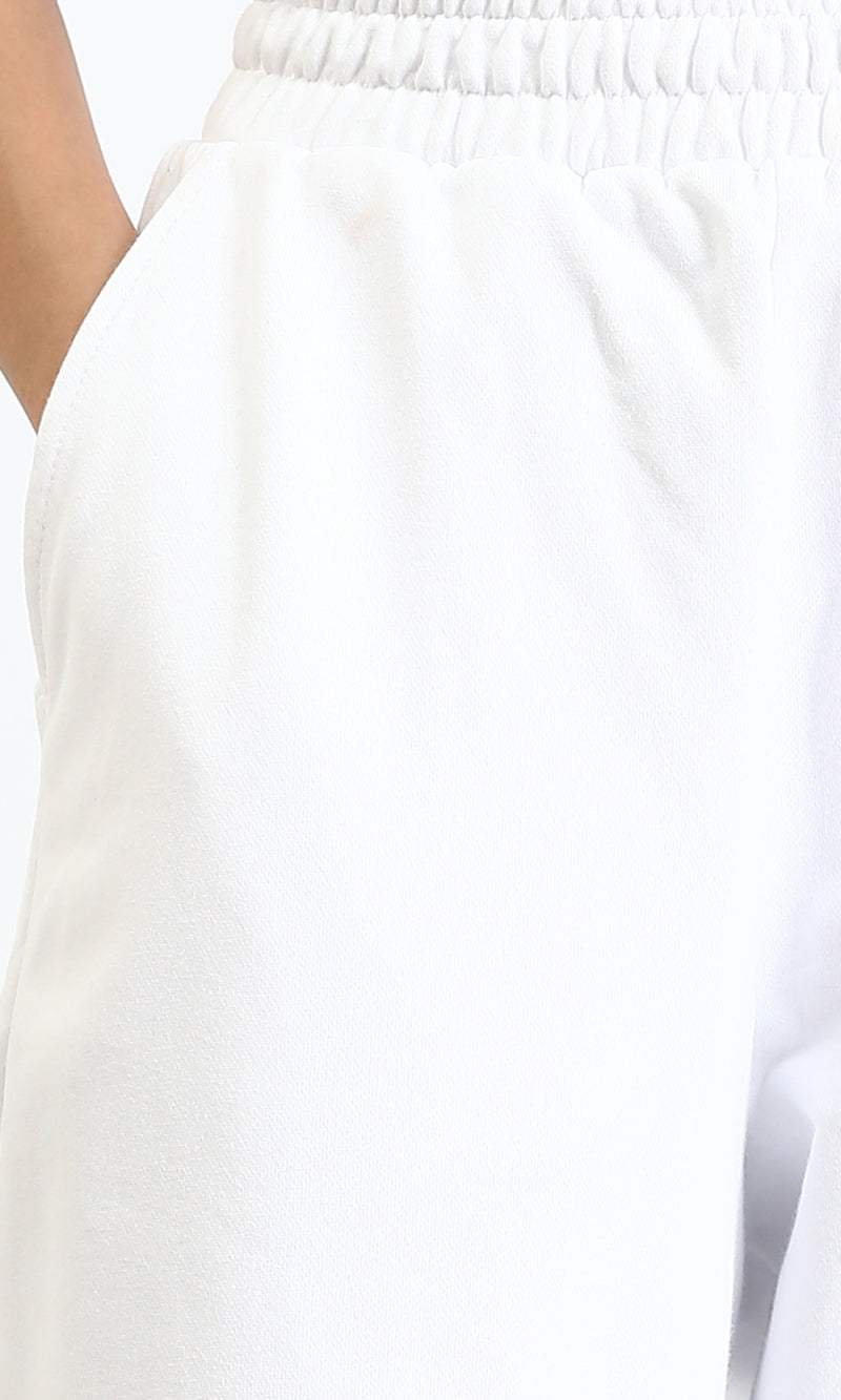 R208179 - Wide Leg Comfy Cotton Pants - White