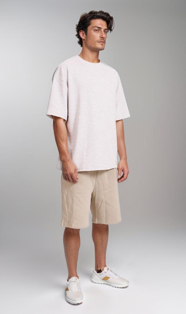 R208456 - Jacquard Short Sleeve T-Shirt - Off White