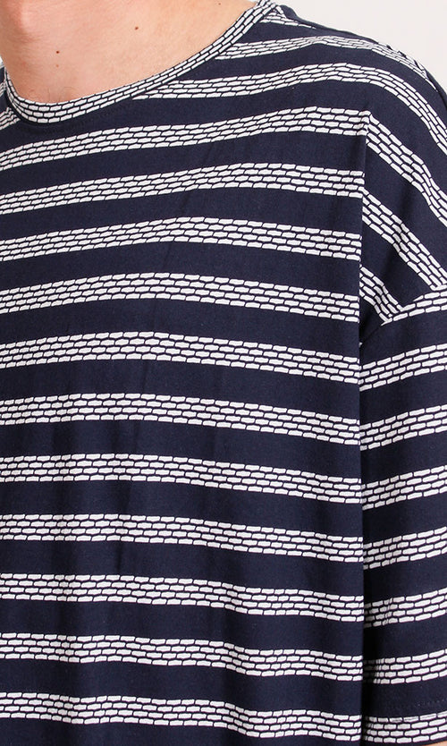 R208464 - Striped Jacquard T-Shirt - Black & White