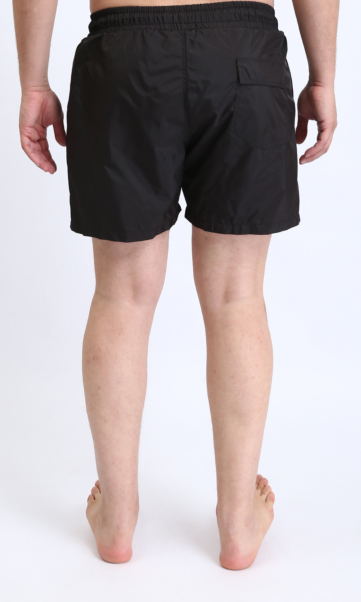R208468 - Slip On Solid Swim Shorts - Black
