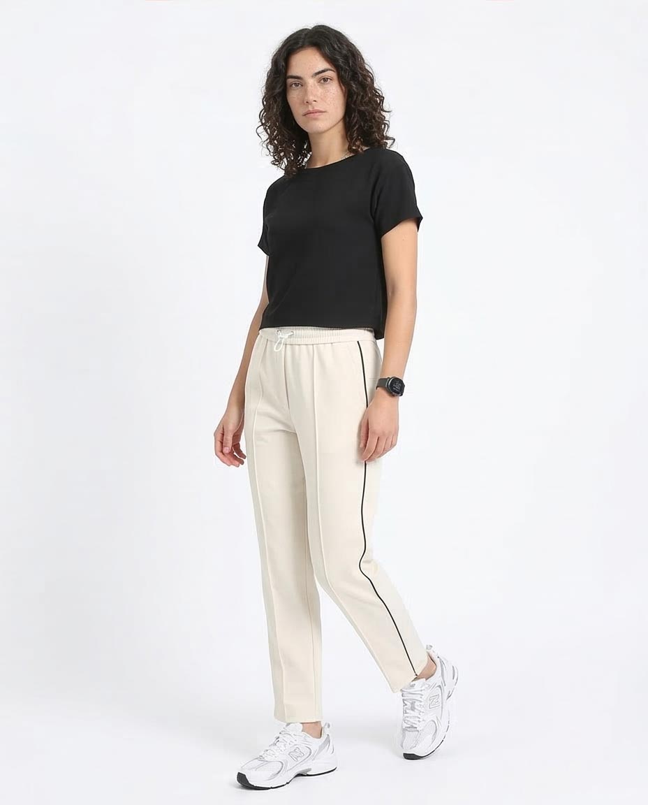 Ravin Textured Boat Neck Boxy Crop Top – Black - R208495