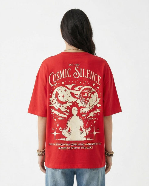 Ravin Cosmic Silence Oversized Graphic T-Shirt in Red - R208500