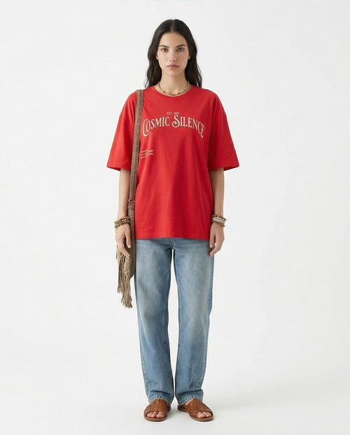 Ravin Cosmic Silence Oversized Graphic T-Shirt in Red - R208500