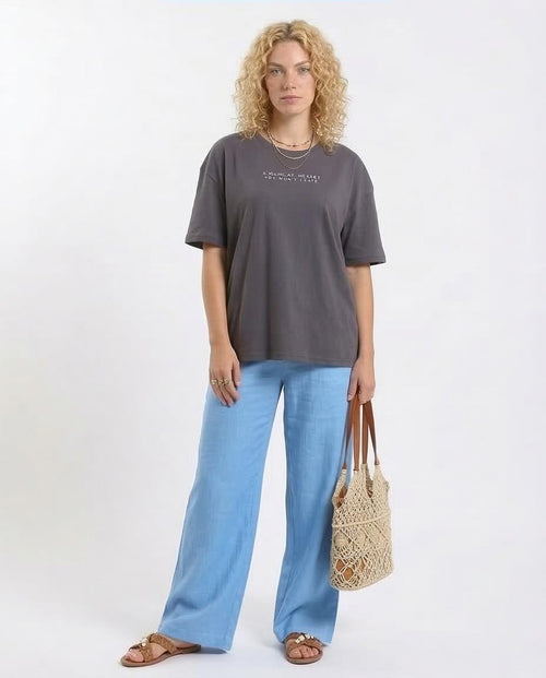 Ravin "Siwa" Oversized Graphic T-Shirt - Charcoal - R208502