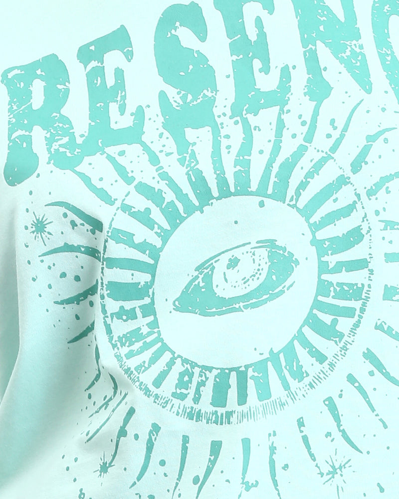Ravin Women’s "Presence" Celestial Graphic Oversized T-Shirt – Mint Aqua - R208506