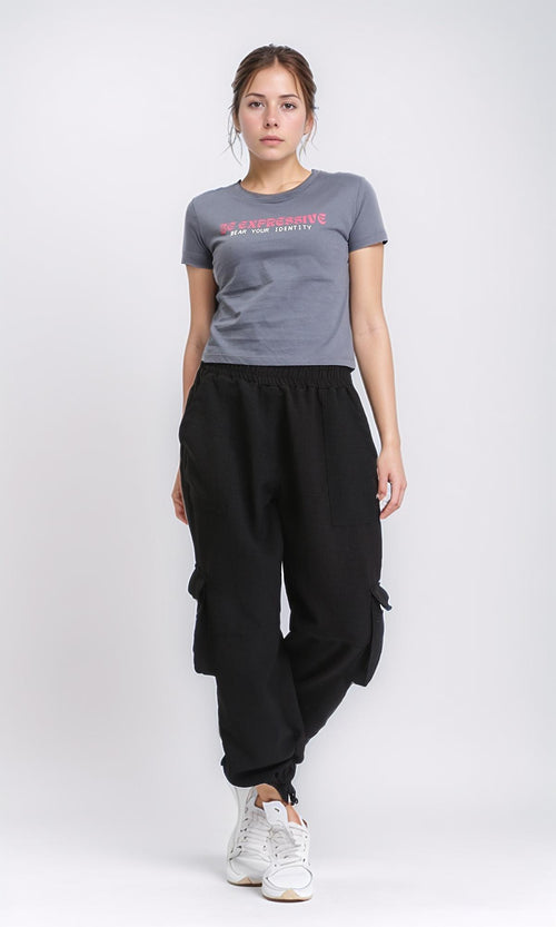 "Be Expensive" Short Sleeves Tee - Medium Grey