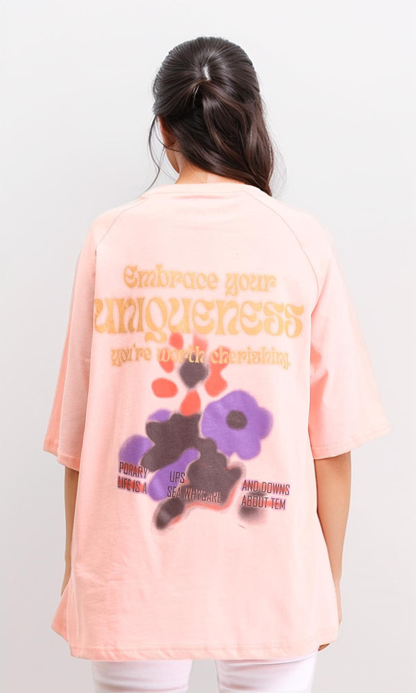 R208518 - Slip On Printed Relaxed Long Tee - Simon
