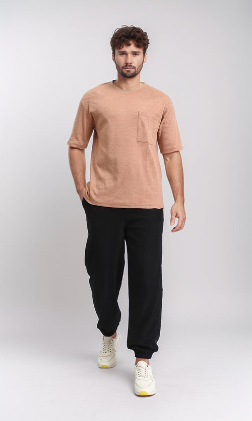 R208540 - Self Pattern Slip On Regular Tee - Brick Orange