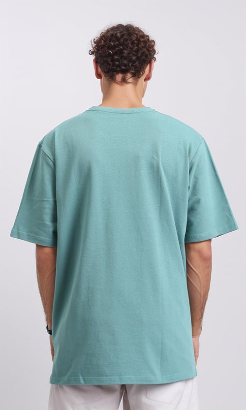 R208545 - Crew Neck Solid Cotton Tee - Jade
