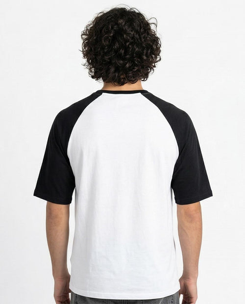 Ravin Men's Vintage Tennis Tournament Raglan T-Shirt - Black/White - R208548