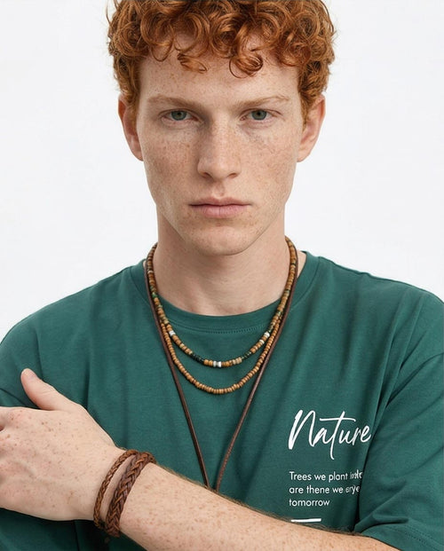 Ravin Nature-Inspired Oversized Graphic T-Shirt – Forest Green - R208555