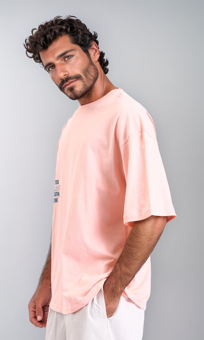 R208557 - Slip On Printed Cotton Long Tee - Light Simon