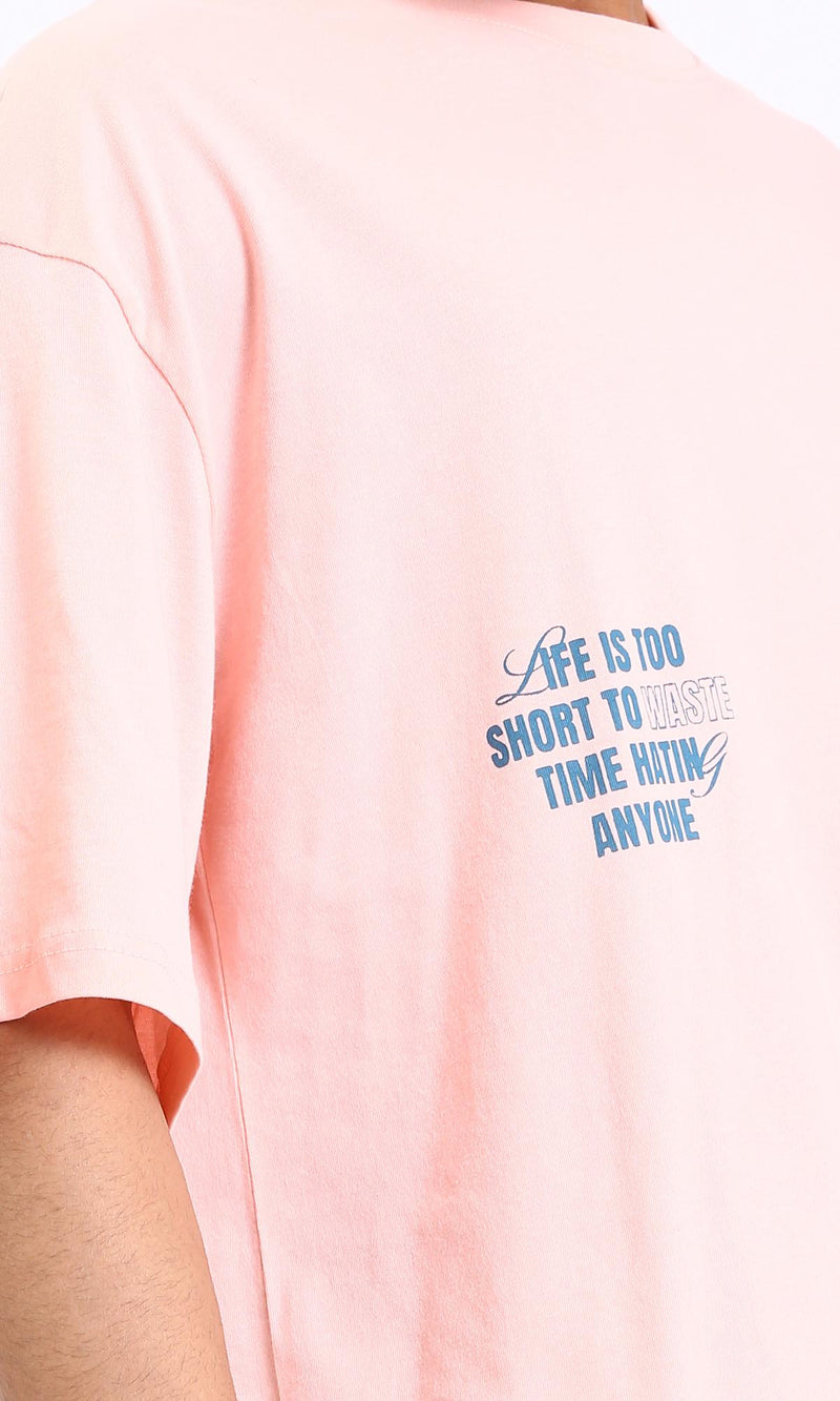 R208557 - Slip On Printed Cotton Long Tee - Light Simon