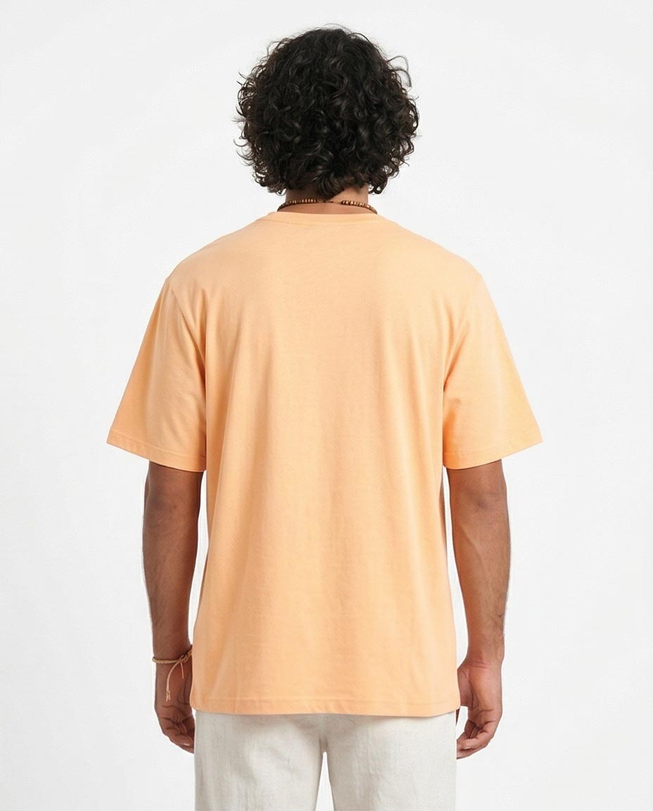 Ravin "Take A Break" Oversized Cotton Graphic T-Shirt - Apricot - R208567