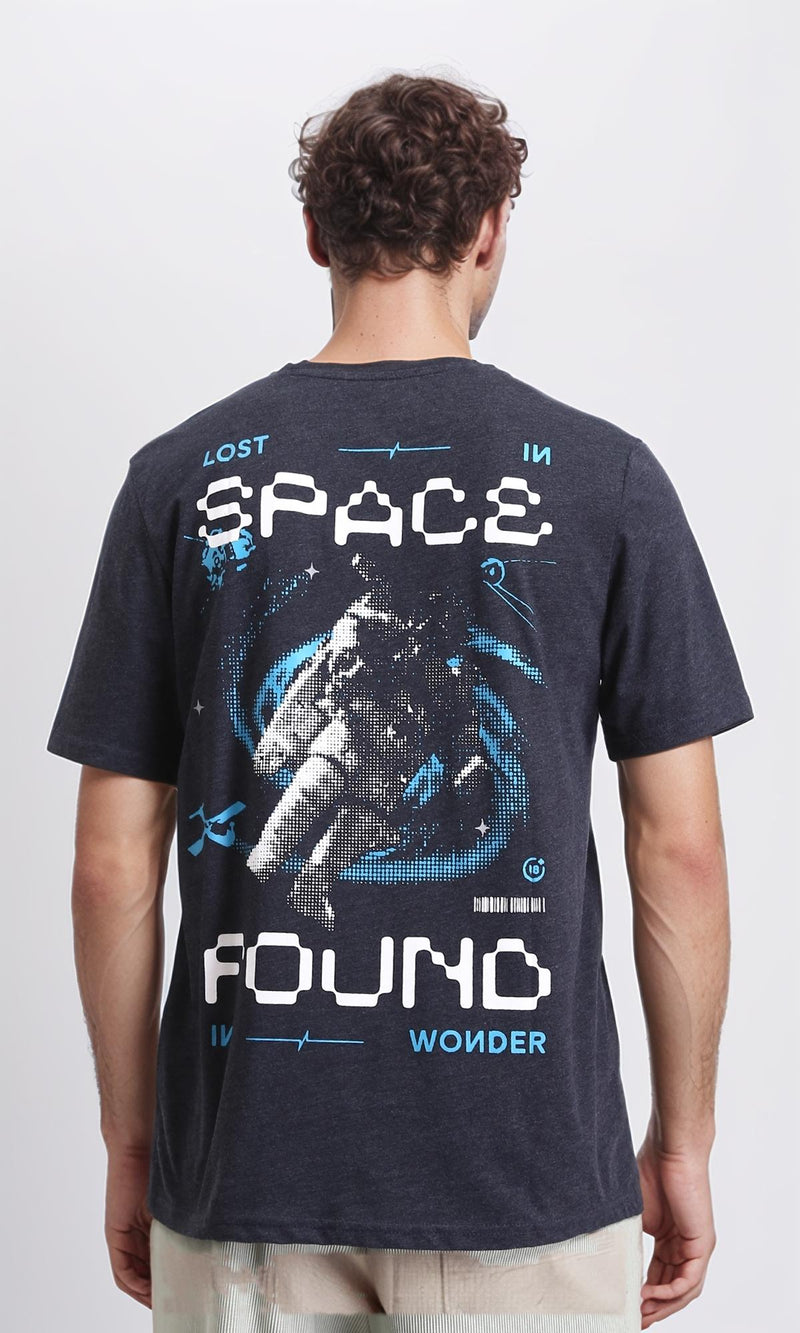 R208583 - Regular Fit Printed Short Sleeves Tee - Heather Charcoal