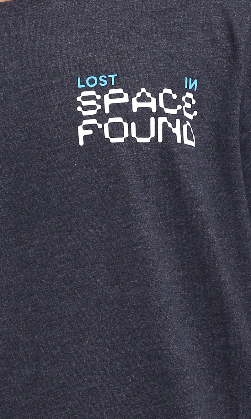 R208583 - Regular Fit Printed Short Sleeves Tee - Heather Charcoal