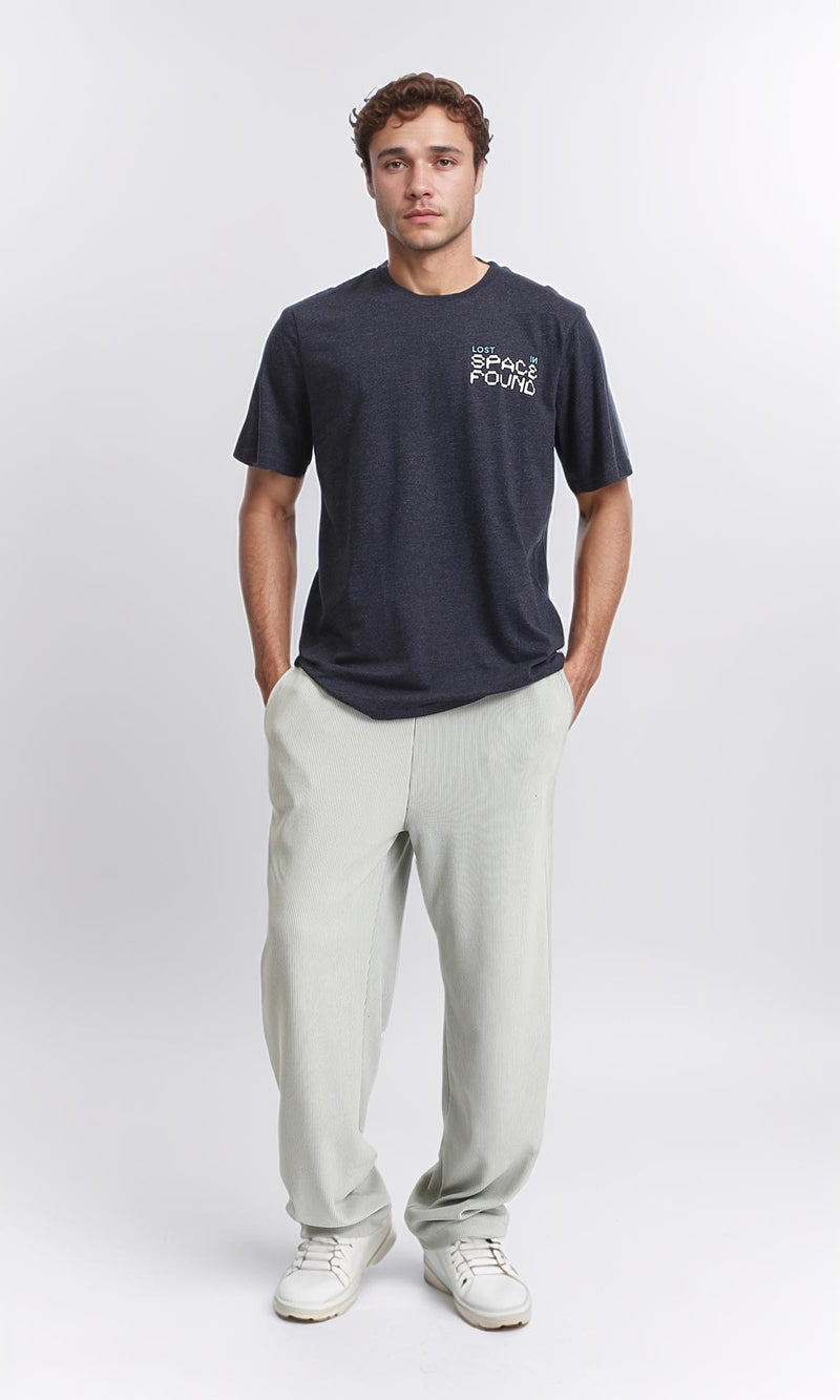 R208583 - Regular Fit Printed Short Sleeves Tee - Heather Charcoal