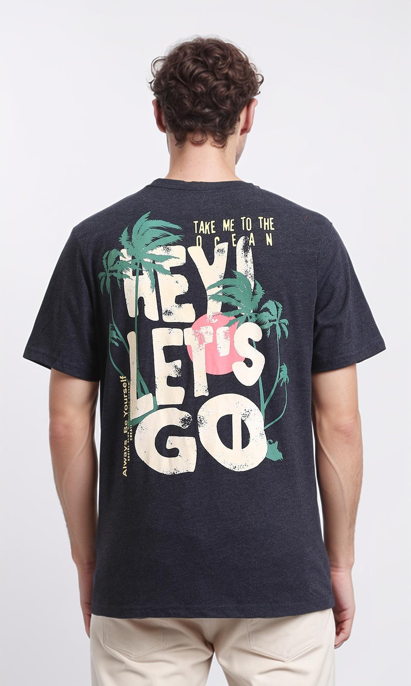 R208587 - "Always Be Yourself" Slip On Tee - Heather Charcoal