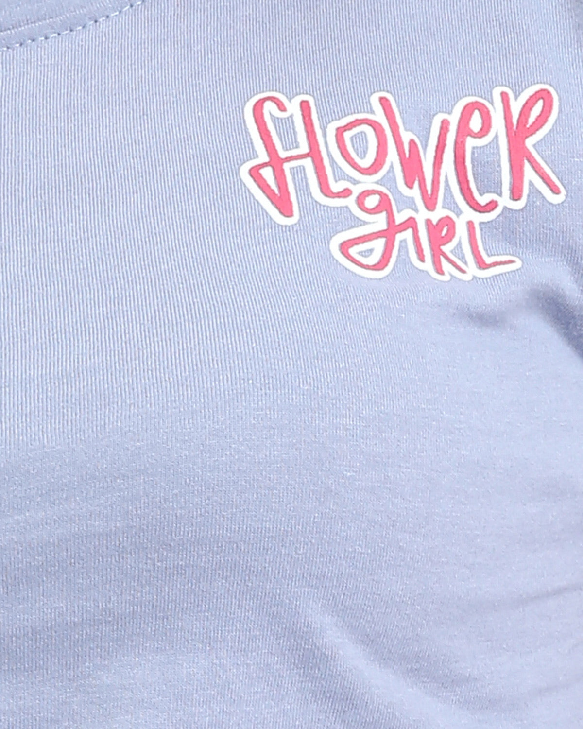 تيشيرت رافين نسائي قصير بطبعة "Flower Girl" - أزرق بيري وينكل - R208602