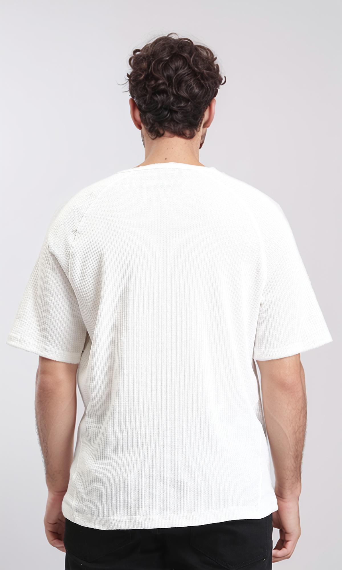 Essential Off-White Textured Knit T-Shirt