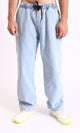 R208746 - Slip On Wide Casual Jeans - Light Blue