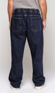 R208747-R208747 - Wide-Leg Denim Pants - Dark Blue