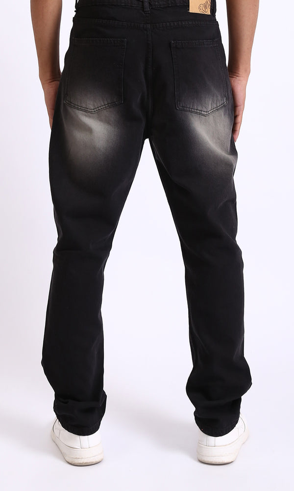 R208750 - Straight Leg Jeans with Wash - Black
