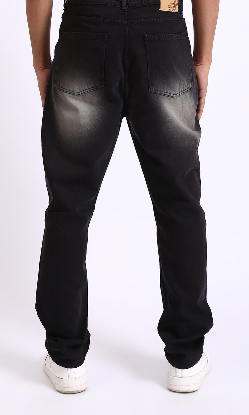 R208750 - Straight Leg Jeans with Wash - Black