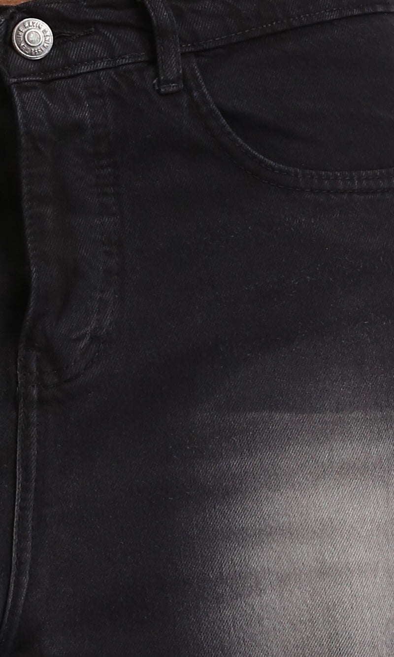 R208750 - Straight Leg Jeans with Wash - Black