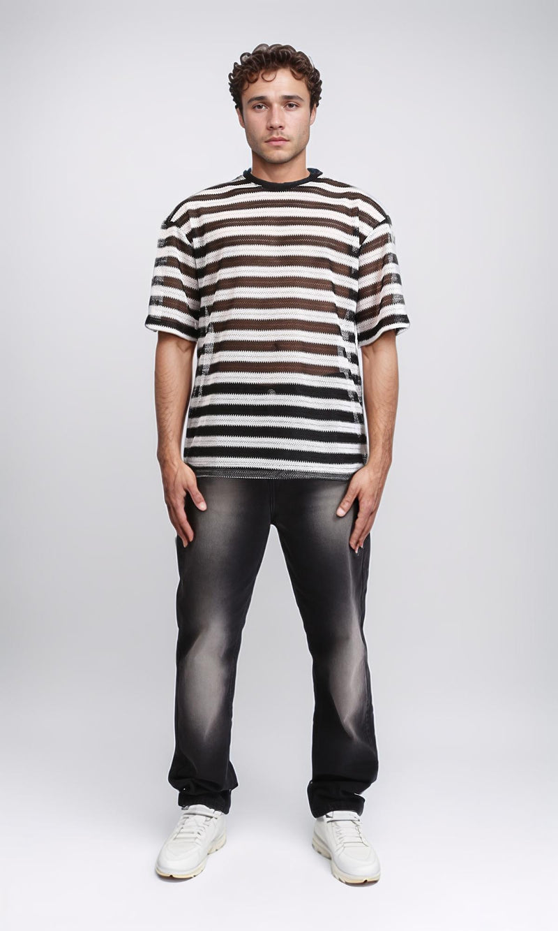 R208750 - Straight Leg Jeans with Wash - Black