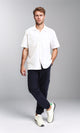 R208755 - Trendy Solid Cargo Pants with Hem - Navy Blue