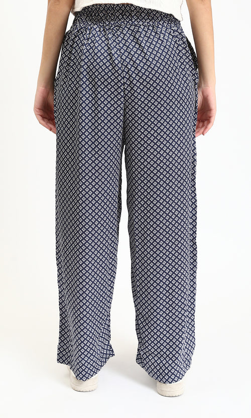 R208766 - Patterned Summer Slip On Pants - Multicolor