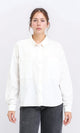 R208767 - Solid Buttoned shirt with Patched Pockets - Off-White