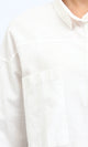R208767 - Solid Buttoned shirt with Patched Pockets - Off-White