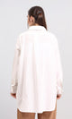 R208768 - Solid Long Sleeves Shirt with Front Pocket - Off-White