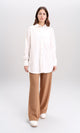 R208768 - Solid Long Sleeves Shirt with Front Pocket - Off-White