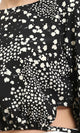 R208790 - Bell Sleeves Patterned Blouse - Black & White