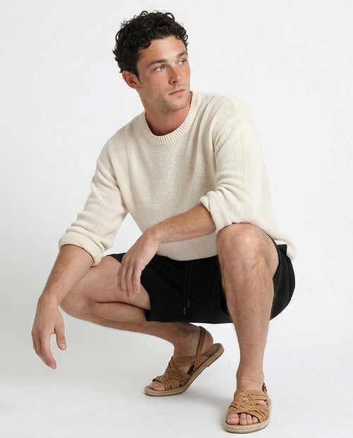 Ravin Men's Diamond Mesh Textured Relaxed Fit Shorts – Blacks - R208799