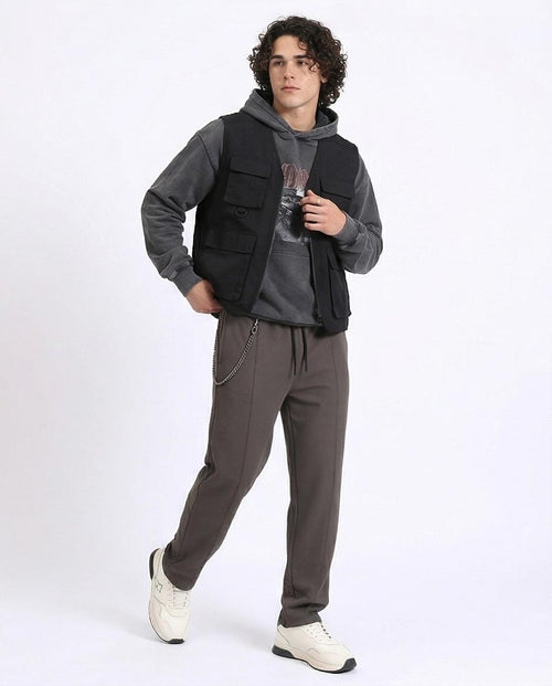 Ravin Pintuck Textured Straight-Leg Urban Joggers – Charcoal - R208820