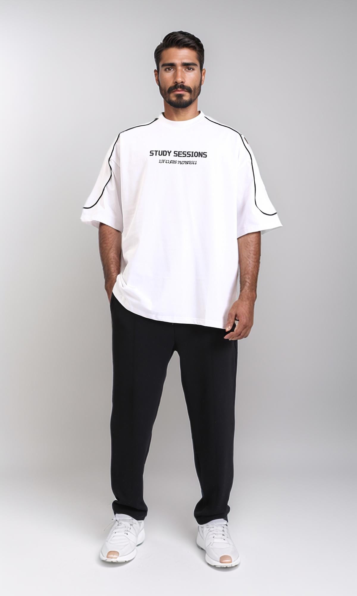 R208840-Relaxed Leg Slip On Summer Pants - Black