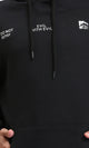 R208843 - Hooded Neck with Drawstring Winter Hoodie - Black