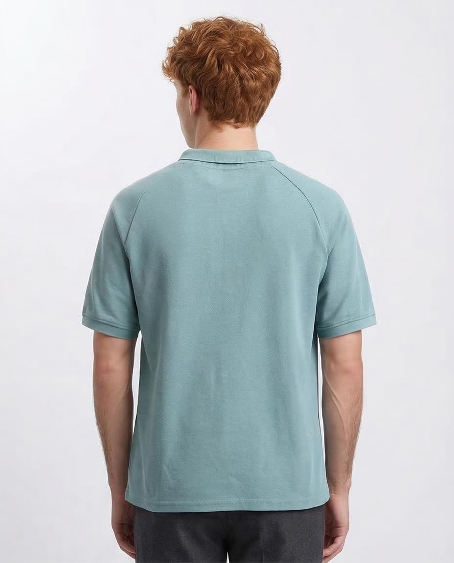Ravin Men's Raglan Piqué Polo – Dusty Teal - R208947