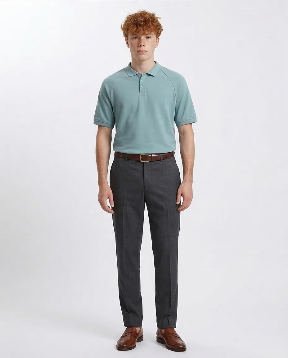 Ravin Men's Raglan Piqué Polo – Dusty Teal - R208947
